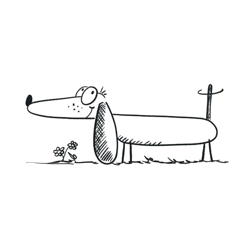 Witziger Dackel - Comic - Dachshund
