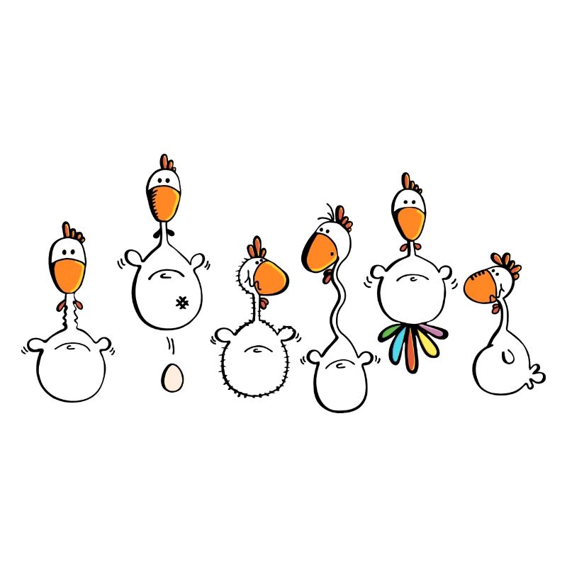 Crazy Chickens - poule - poluets - coq