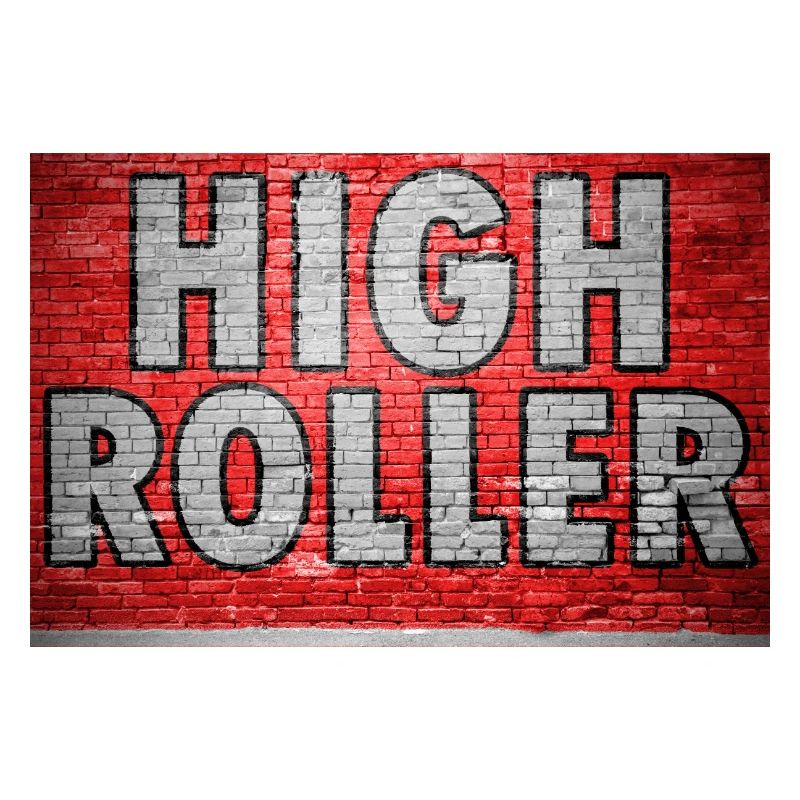 High Roller Brick Wall Graffiti