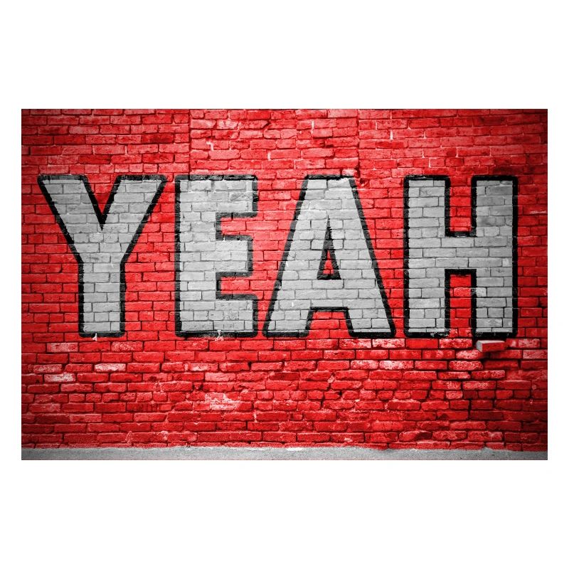 yes Comic Brick Wall Graffiti