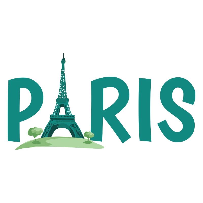 Paris Skyline with Eiffel Tower Illustration