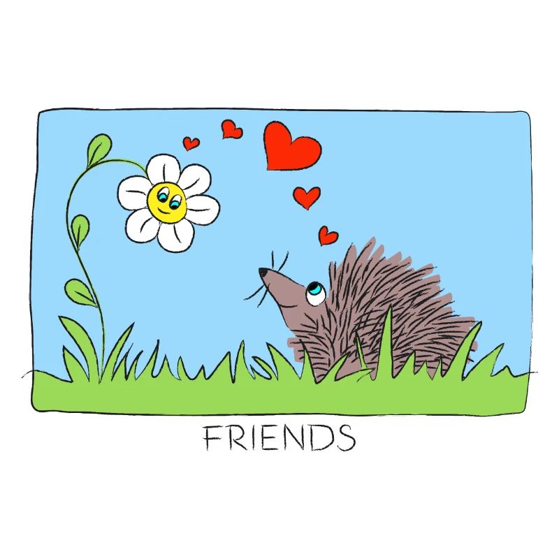 AMIS Hérisson et fleur