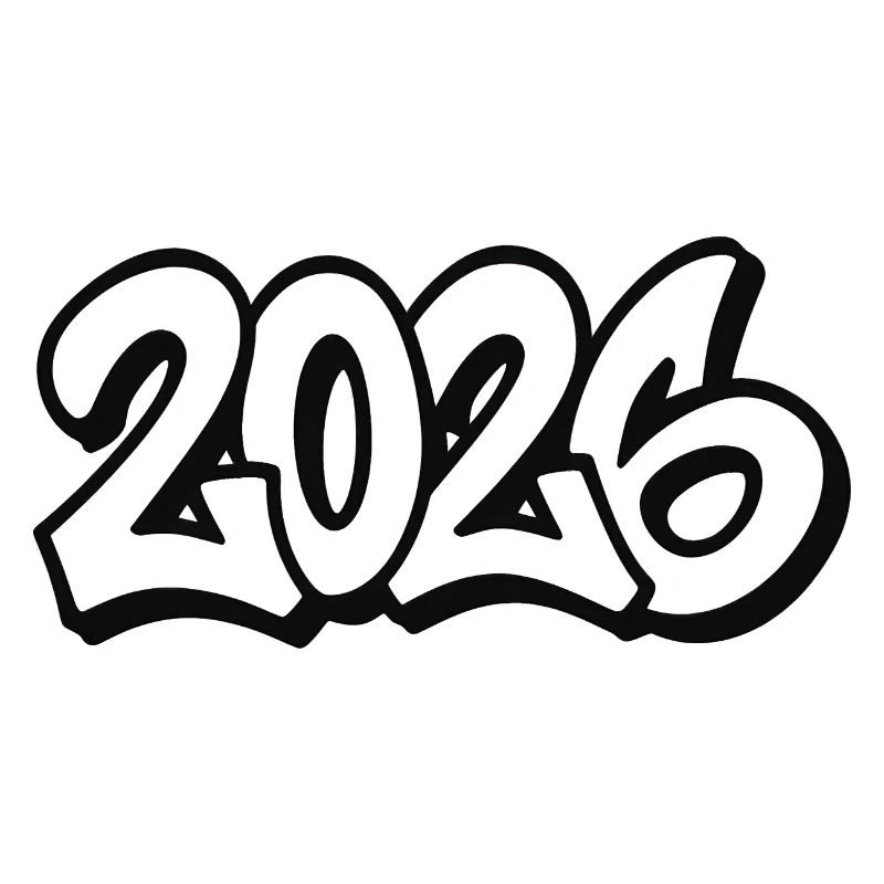 Année 2026 Conception de graffitis