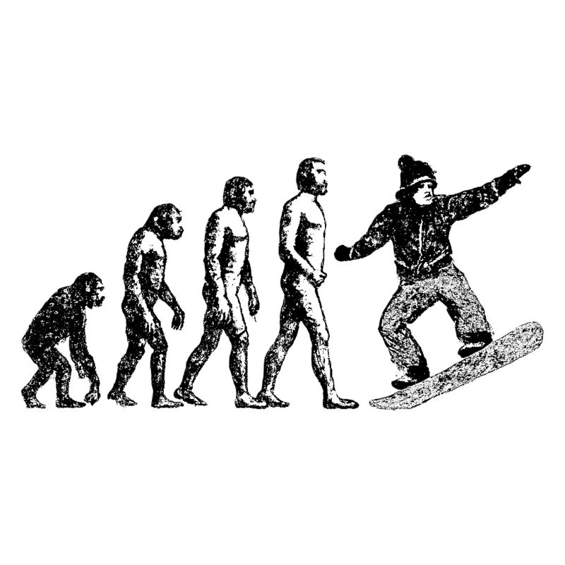 Evolution zum Snowboarder Grunge Design