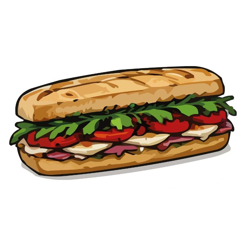 Fresh sandwich illustration design