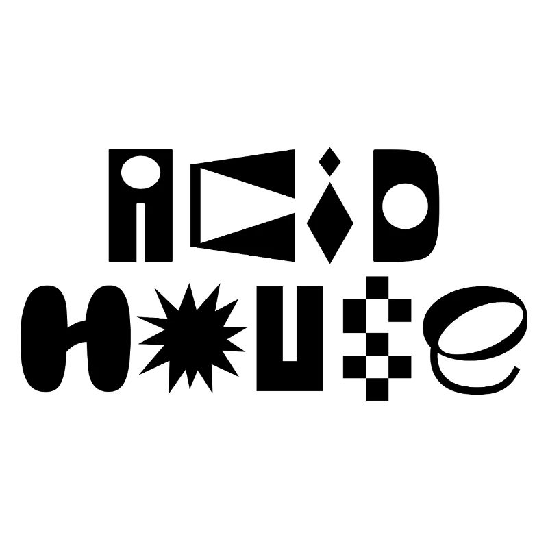 Conception du logo Acid House Fancy Typography