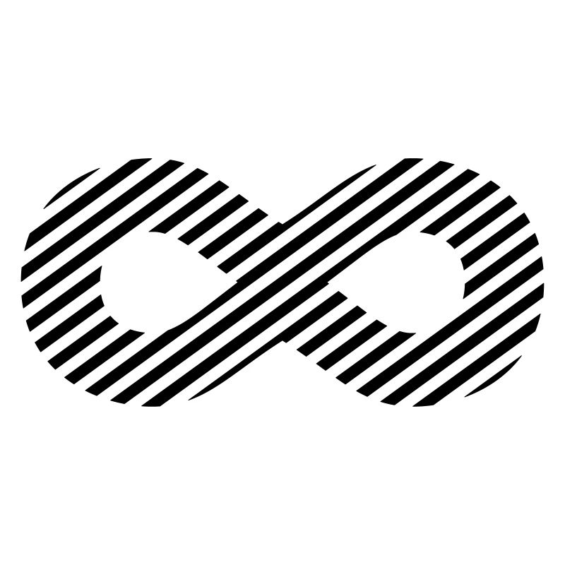 Infinity sign - pattern stripes