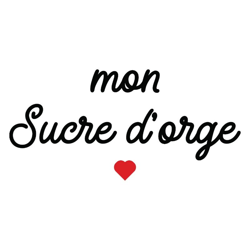 Mon Sucre d'Orge Script Cœur Rouge