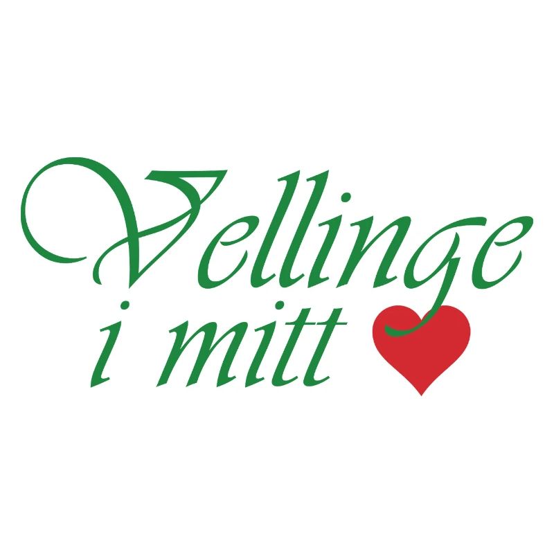 Vellinge dans mon cœur – calligraphie verte