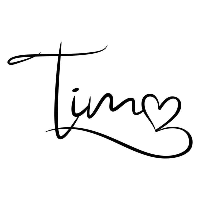 Tim Name First Name Heart Decor