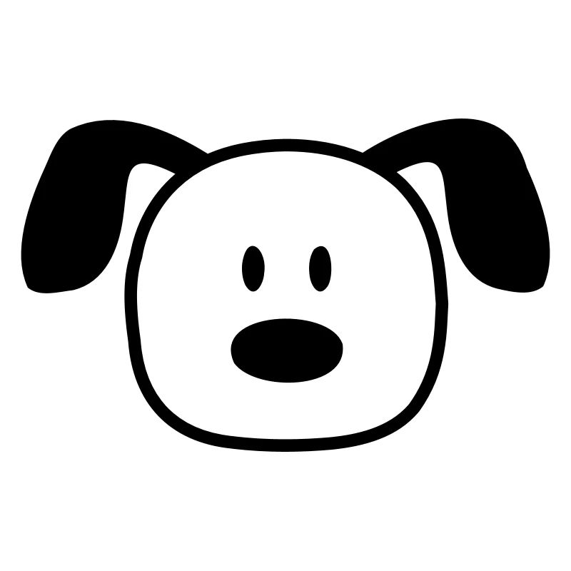 Visage de chien Petit Tête d’animal de compagnie Mignon