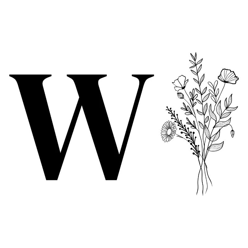 Lette w fleurs minimalistes