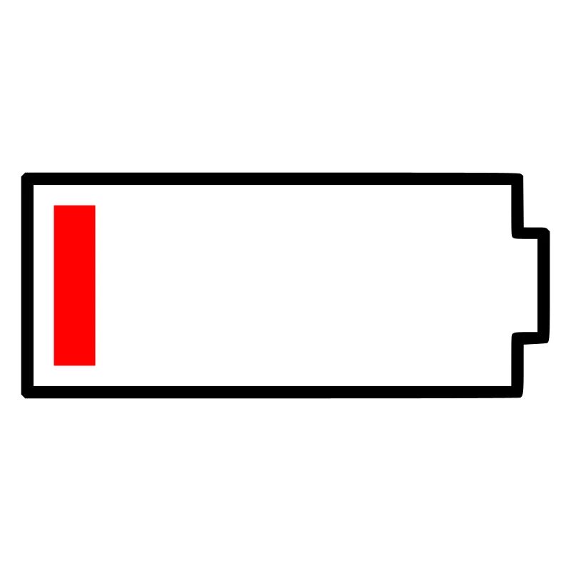 Battery Empty Icon | Funny statement for tired