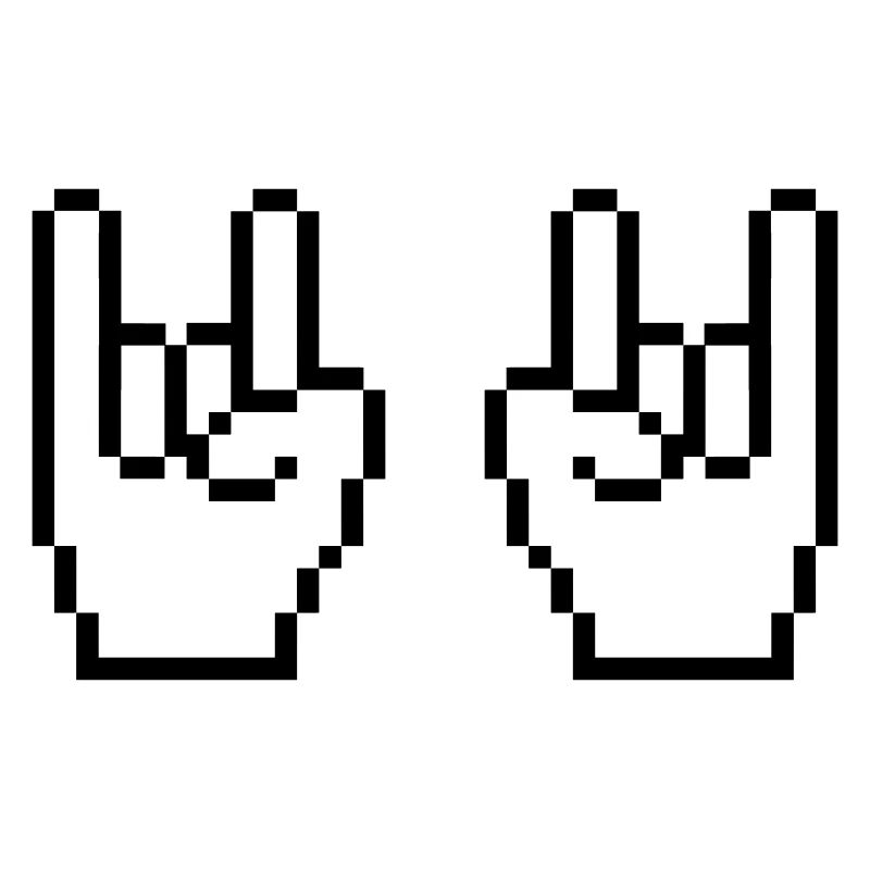 Rock Pixel Hands