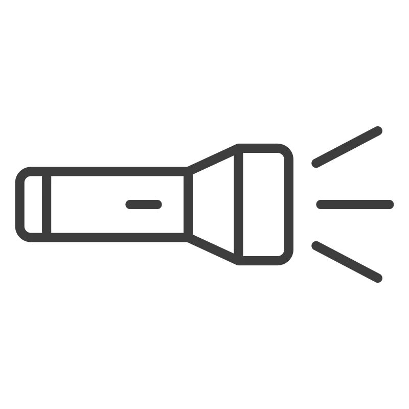 Flashlight Line Icon