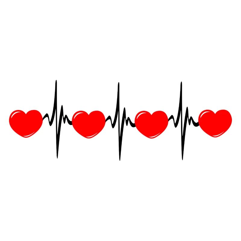 Herzfrequenz hartes rotes Cardio-EKG