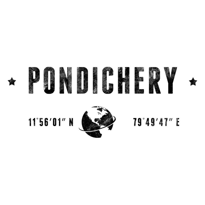 PONDICHERRY Stylized geographical coordinates