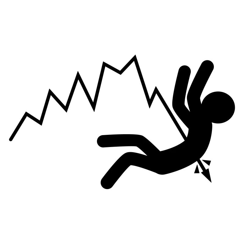 Fallende Kurse (schwarz)