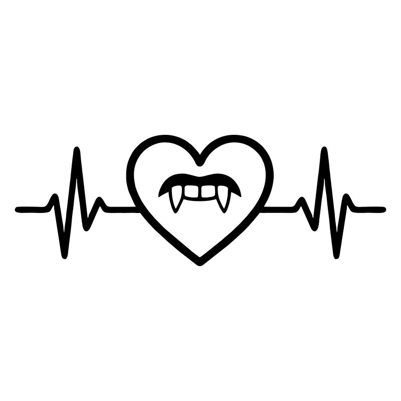 Vampire Teeth Halloween Heart