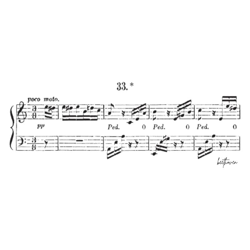 Conception de partitions de Beethoven pour Elise