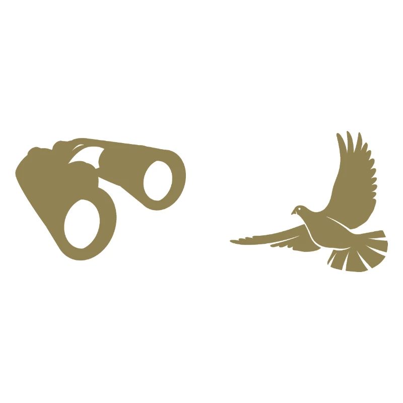 Minimalist Bird Watching Silhouette