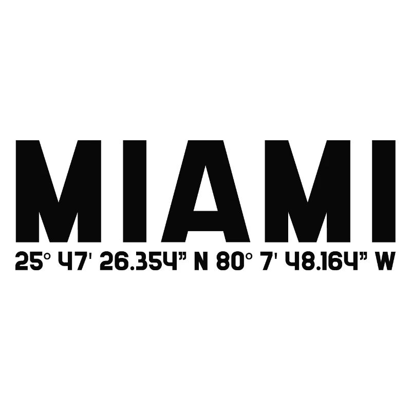 Miami Coordinates Graphic