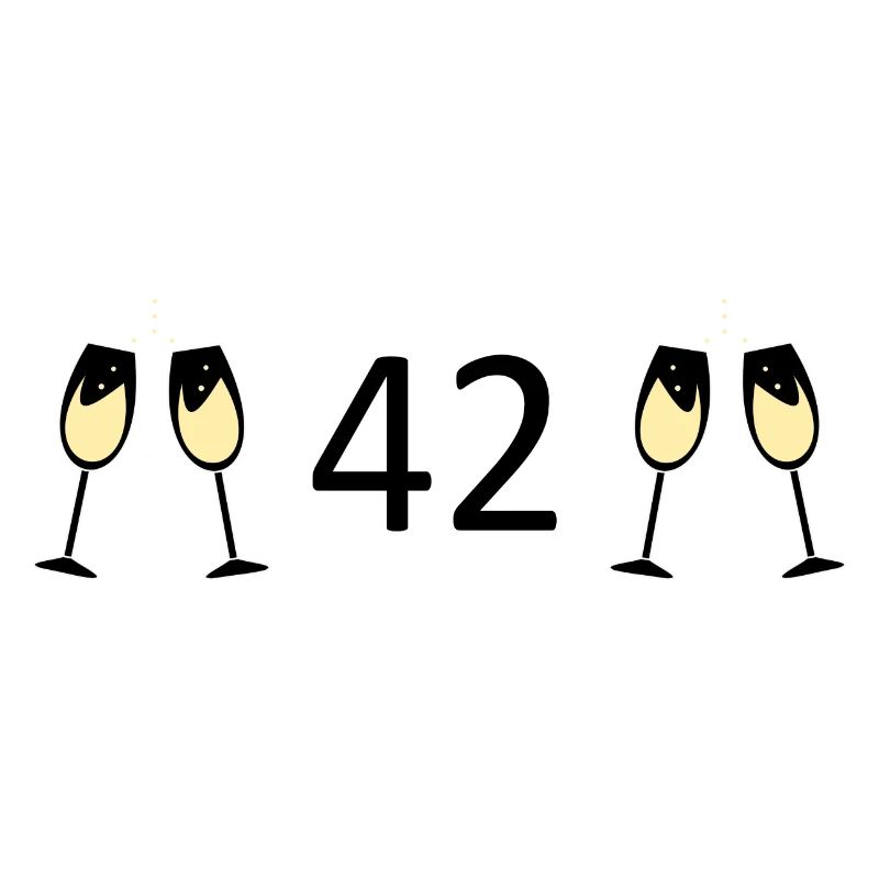 42e anniversaire 42 ans 42 ans numéro 42