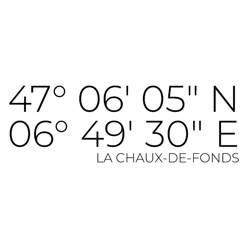 Coordinates La Chaux-de-Fonds Neuchâtel