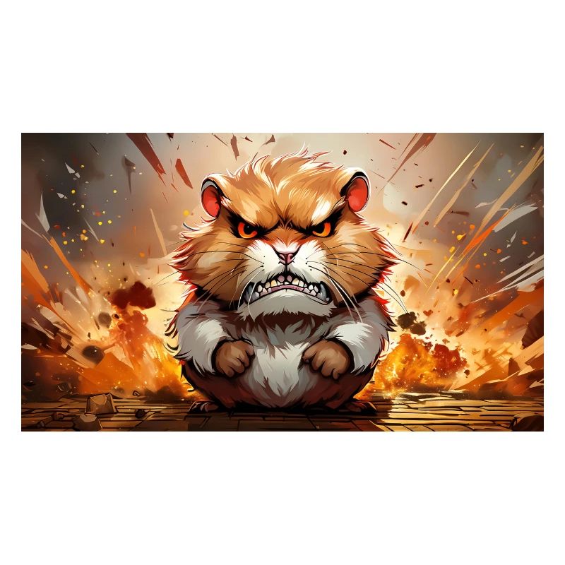 Cute grumpy grouchy animals - hamster