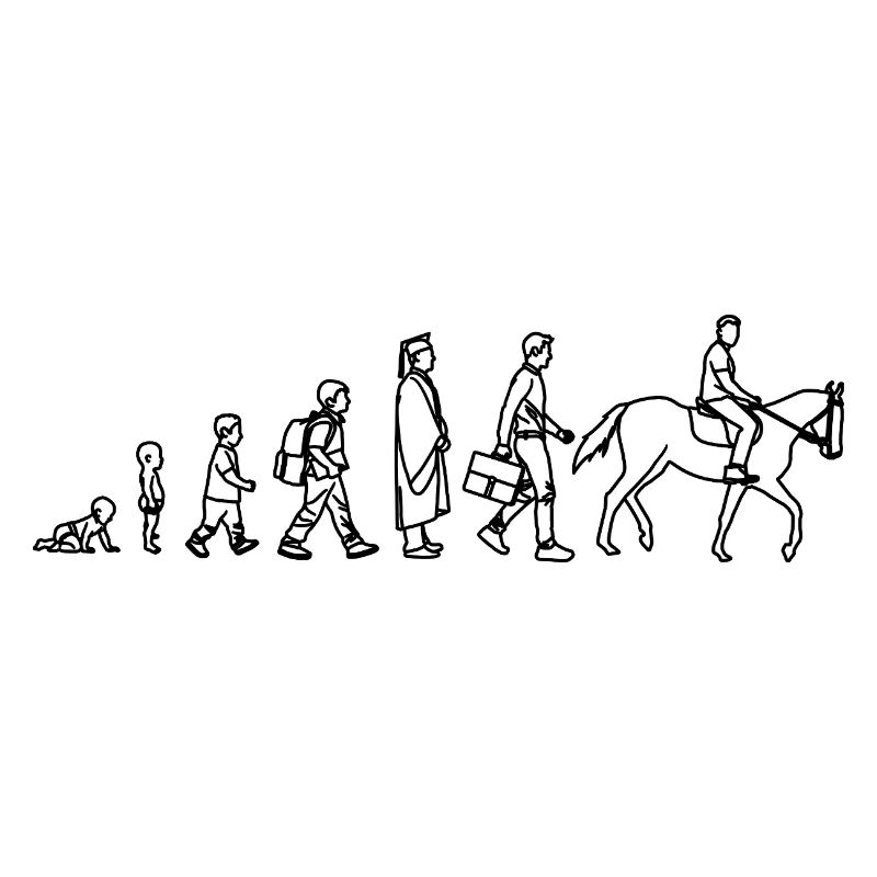 Evolution vom Kind zum Reiter