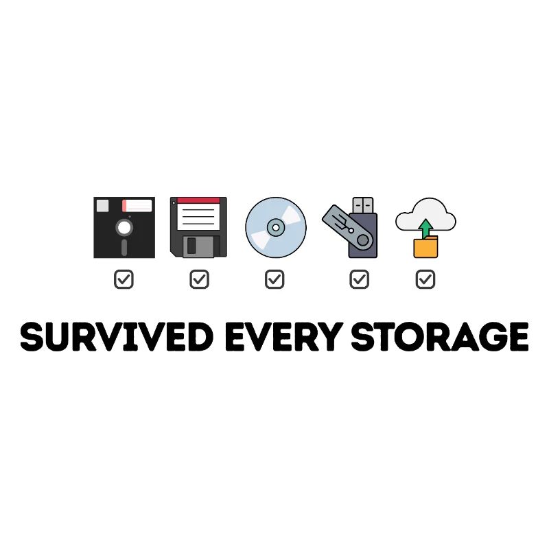 Data Storage Evolution - Tech Icons