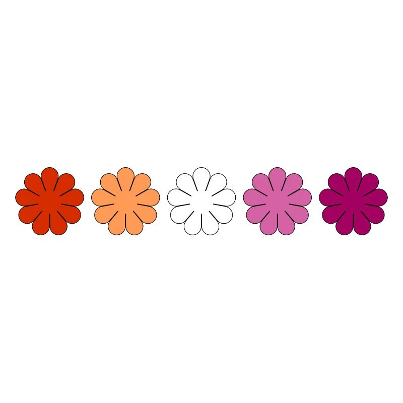 Subtle Lesbian Pride flowers