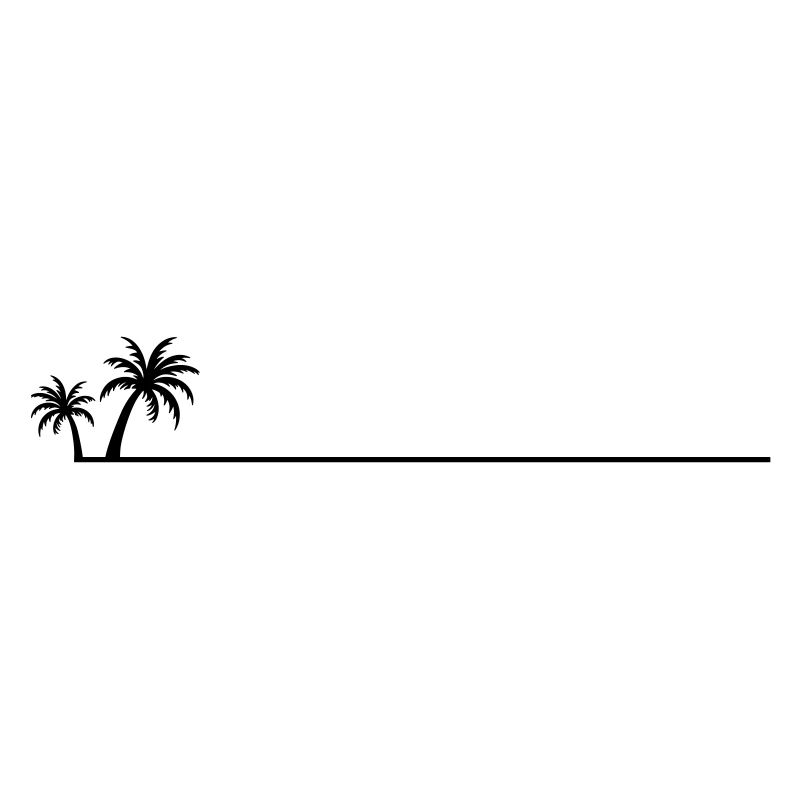 Palm tree line icon