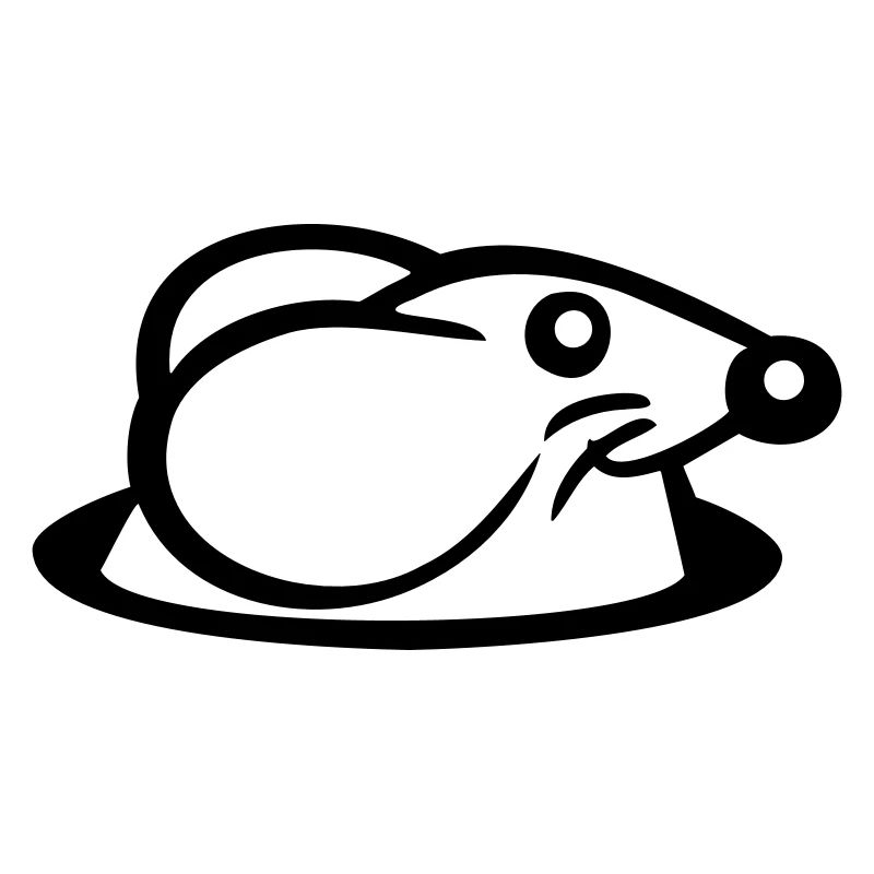 Maus Boden Loch Mauseloch Guckt Süß Lustig Comic