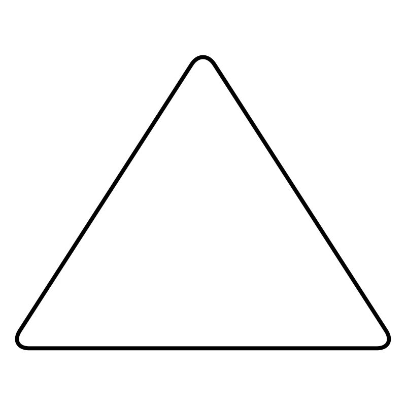 Triangle avec coins arrondis