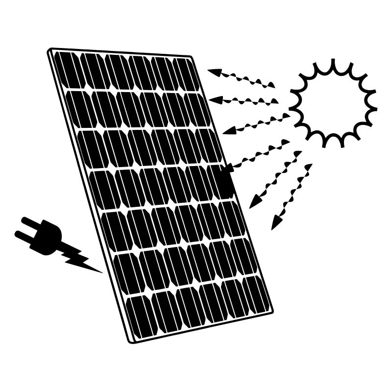 Solar panel with sun