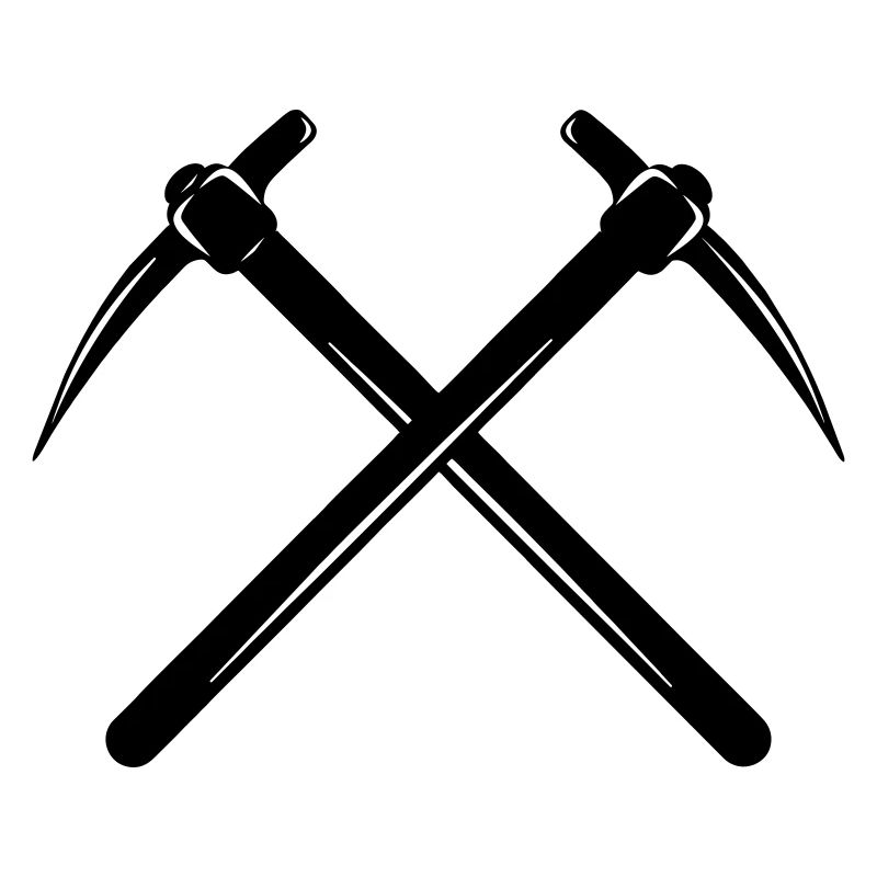 Zwei Spitzhacken gekreuzt