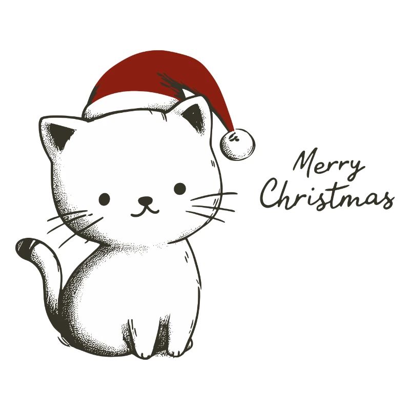 Christmas Kitten - Festive Purity
