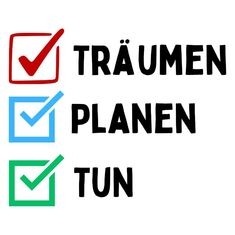 Dream Plan Do Checkliste Design Schwarz Weiss