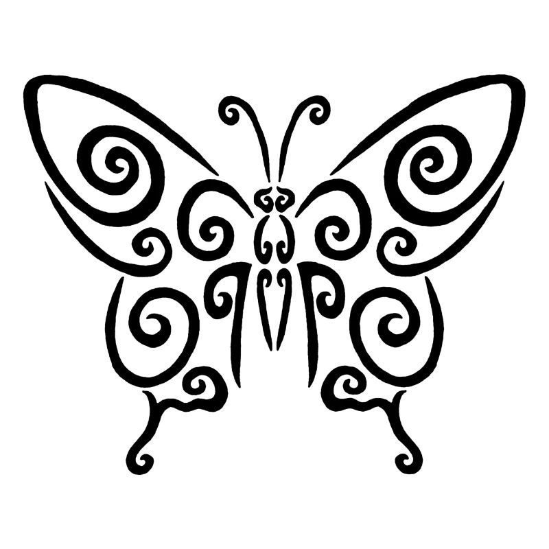 Symbole d'un papillon noir