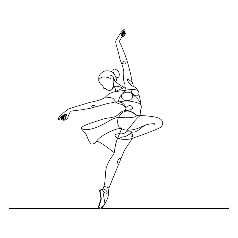 Ballet dancer - art line