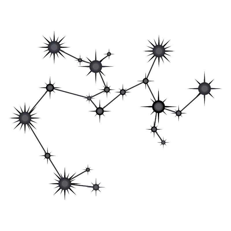 Schütze Sternbild Sternzeichen Schwarz & Grau