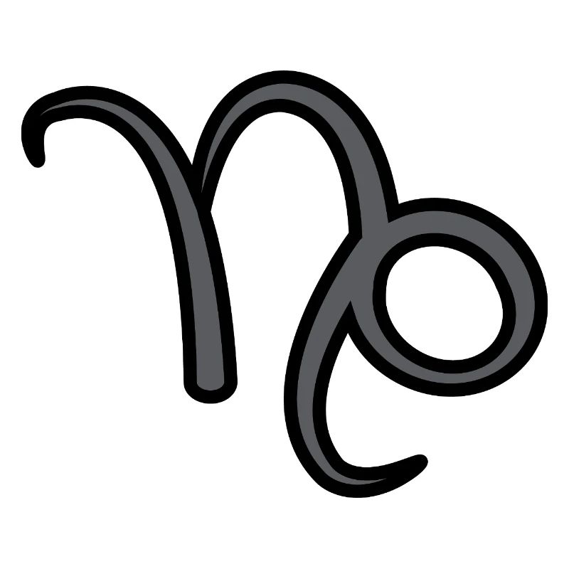 Steinbock Sternzeichen Symbol Schwarz & Grau