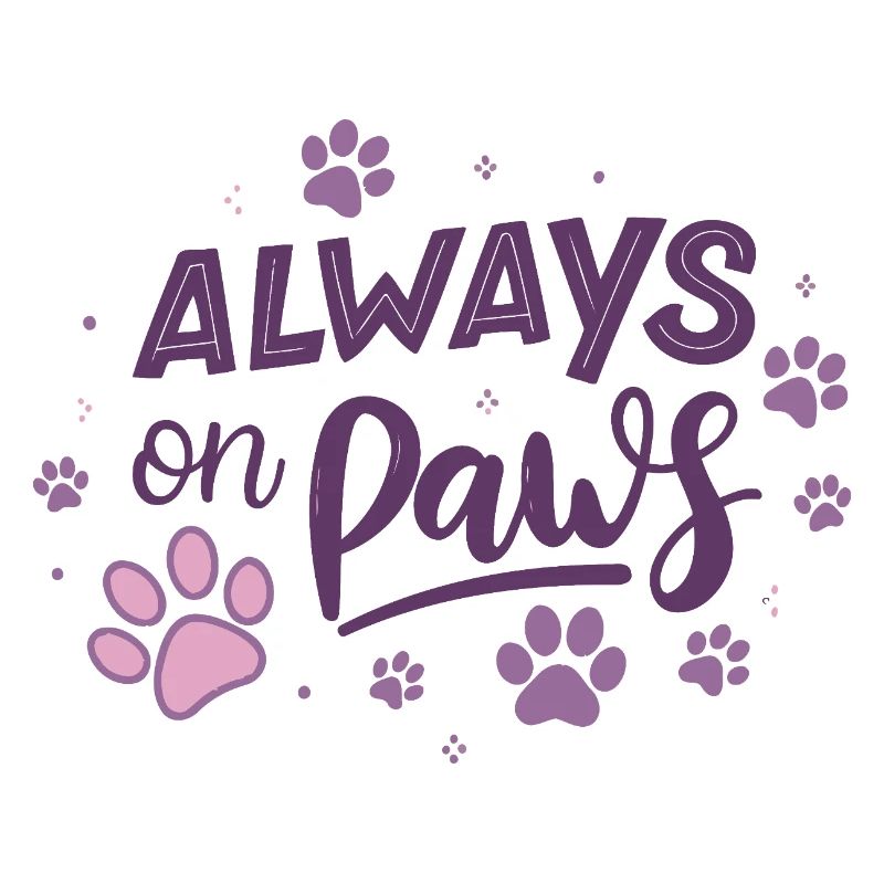 Always on Day Pawprints Violet