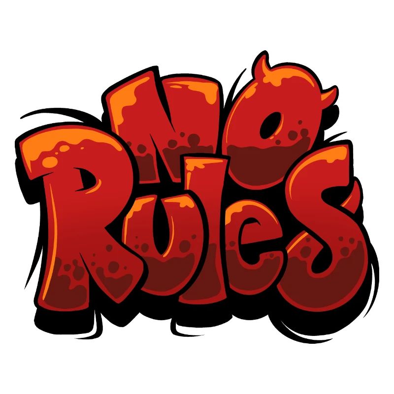 No rules Graffiti Rouge Urbain