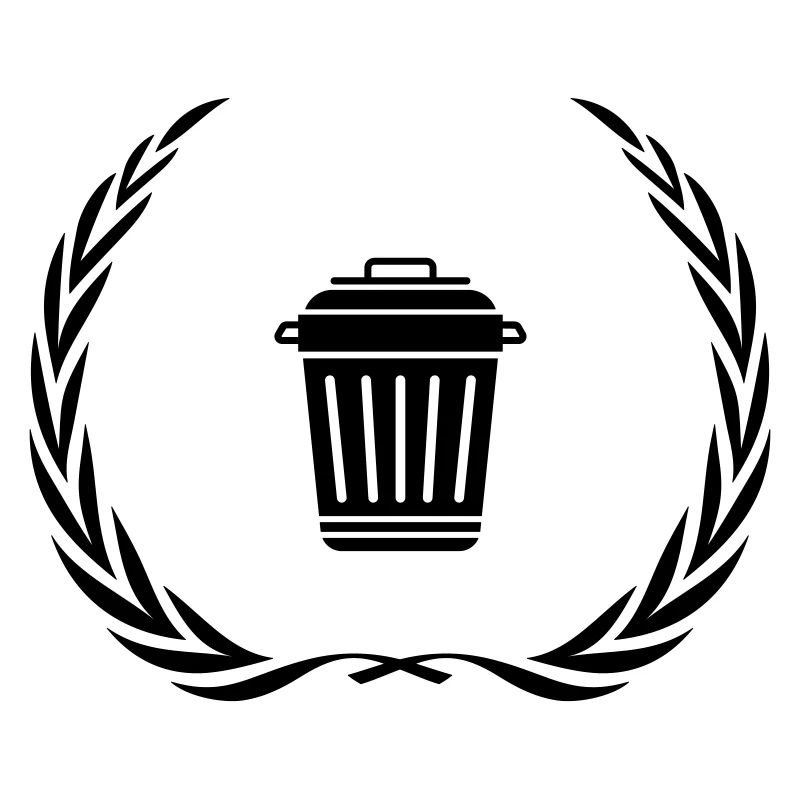 Garbage Can Symbol Wreath