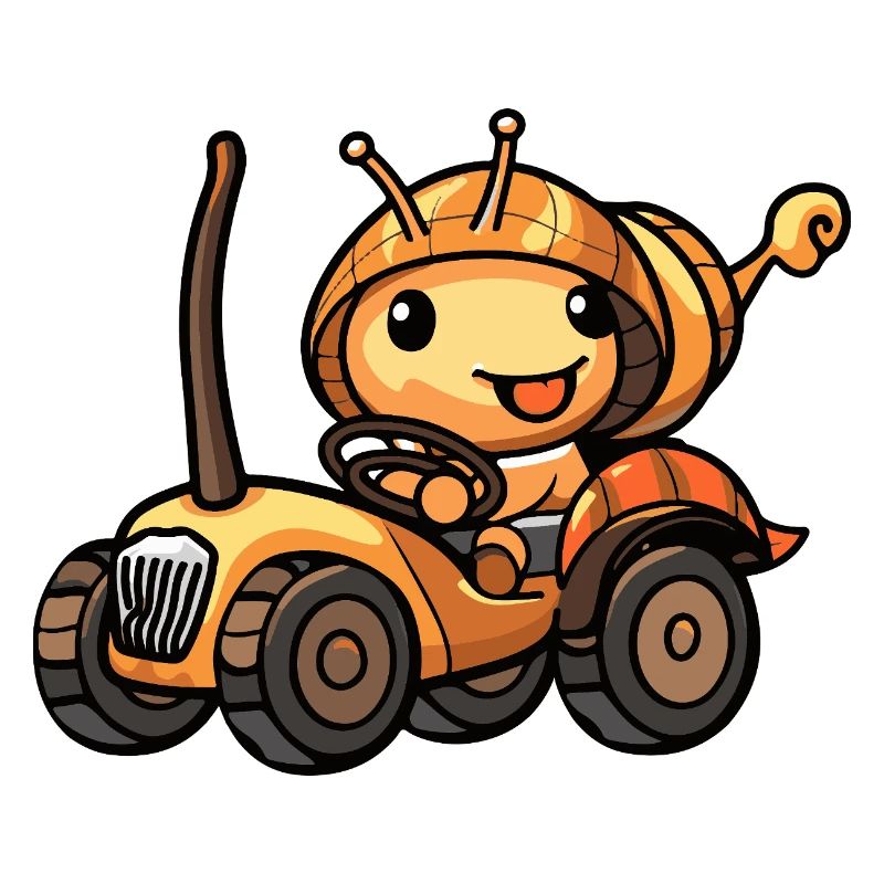 Snail Tractor Farmer