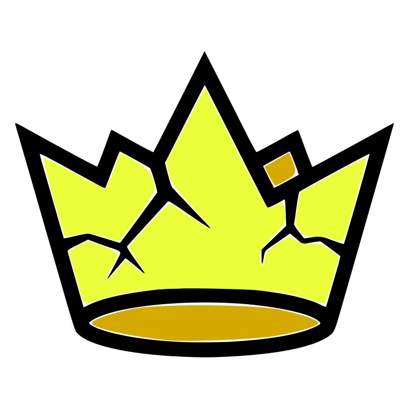 Broken Crown Grunge Cracked Vector