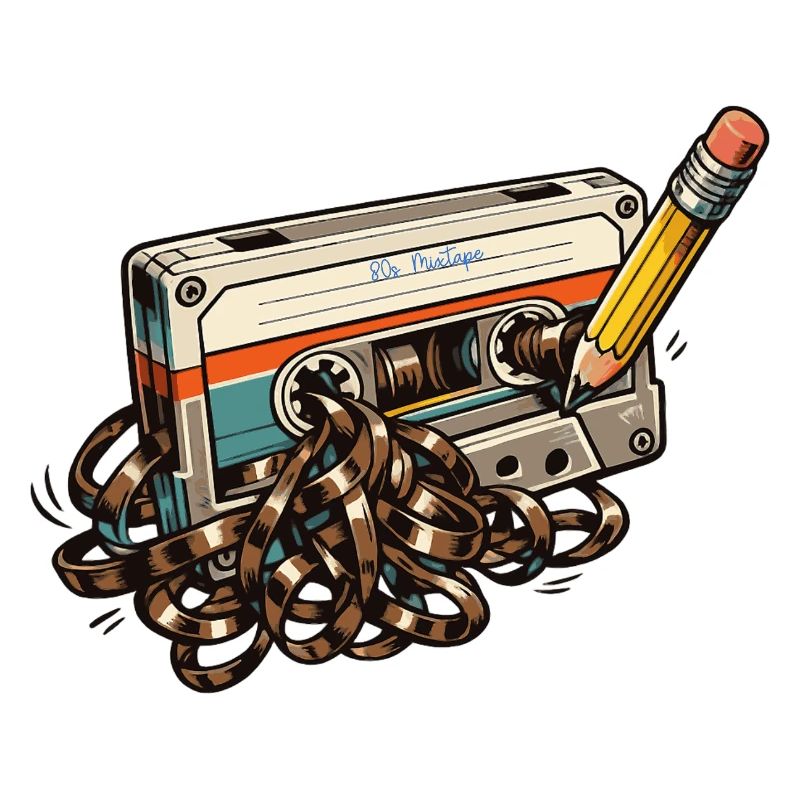 Retro Cassette 80s Ribbon Salad