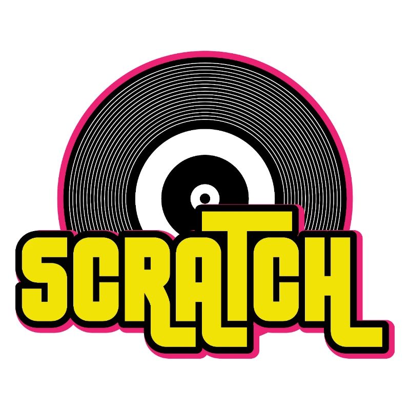 Graphique de disque vinyle Scratch DJ